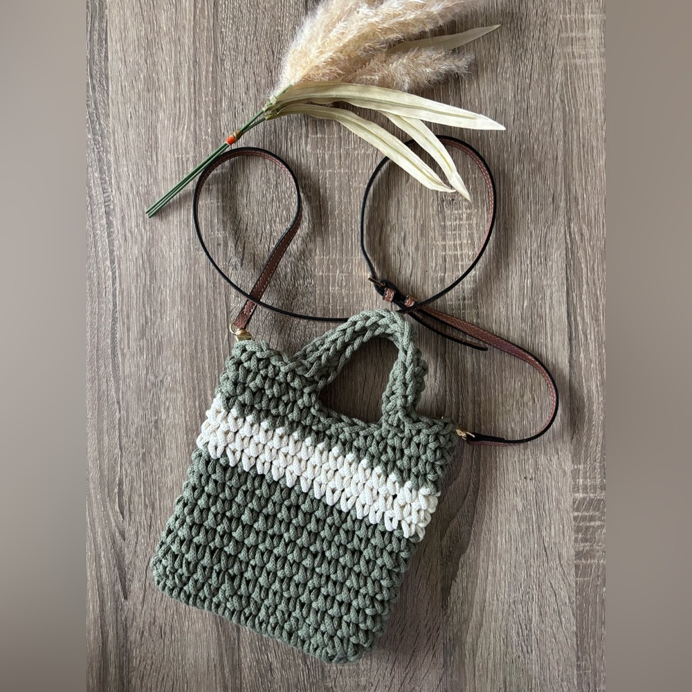 New! Handmade Crochet Crossbody Handbag Purse